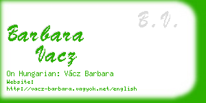 barbara vacz business card