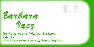 barbara vacz business card